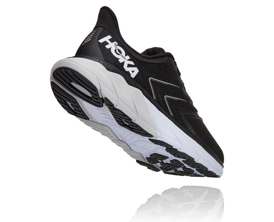 Hoka One One Mens Running Shoes - Arahi 5 - Black/White - MHIA31258